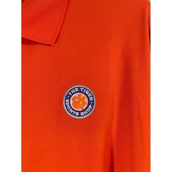 Clemson Tigers - The Tiger Sports Shop Divots Men's L Orange Logo Polo Shirt - Picture 3 of 5